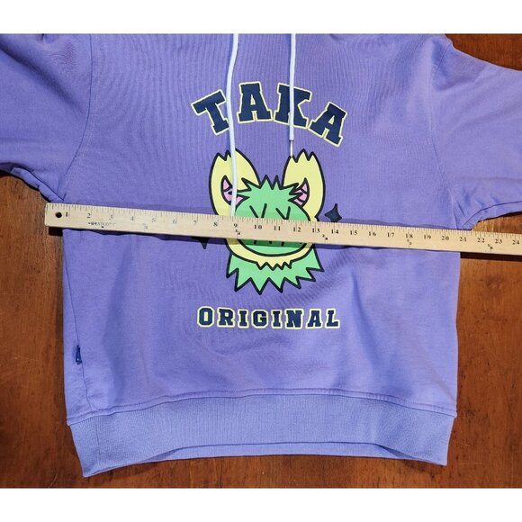 TAKA ORIGINAL Hoodie Moody Bob Womens Small Purple White Drawstring Sweatshirt‎ - Picture 9 of 15